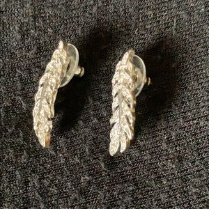 Crystal earrings in silver